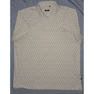 Breezy Cold Ones Golf Polo Shirt Mens 2XL White Performance Short‎ Sleeve